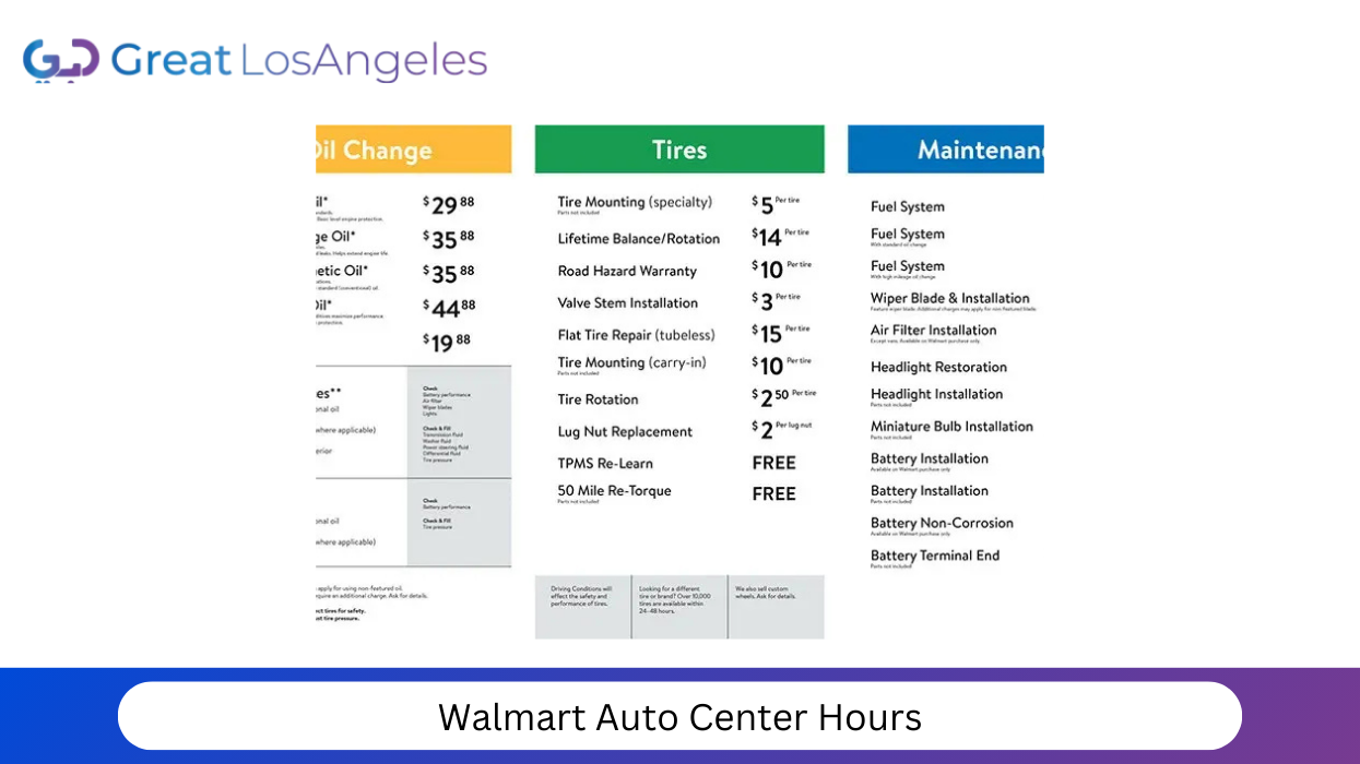 Walmart Auto Center Hours